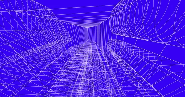 şehir mimarisi ve binalar 3D çizimi 