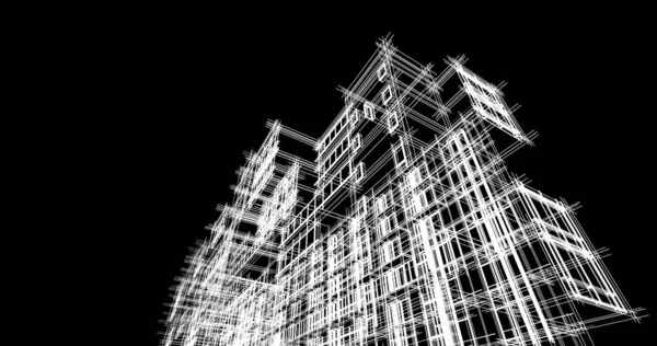 şehir mimarisi ve binalar 3D çizimi 