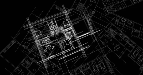 Architectural Drawings Illustration Illustration — Stock Photo, Image