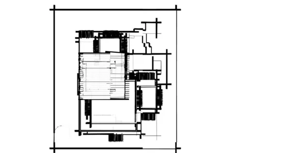 Haus Konzept Skizze Illustration — Stockfoto