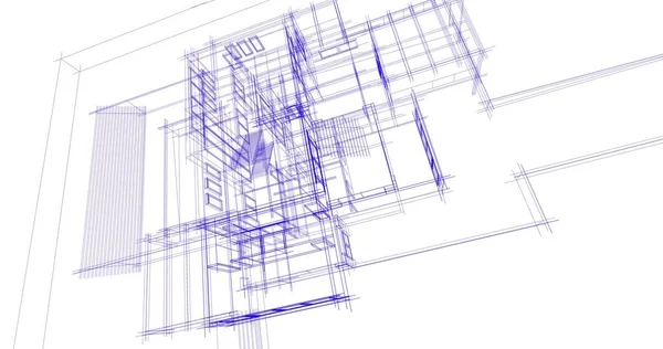 Эскиз Концепции Дома Иллюстрация — стоковое фото
