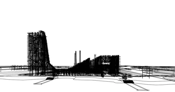 Arkkitehtoniset Piirustukset Kuva Kuvitus — kuvapankkivalokuva