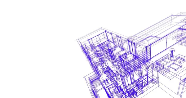 Ескіз Концепції Будинку Ілюстрація — стокове фото