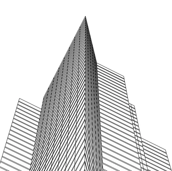 Framtidsstaden Skyskrapor Bakgrund — Stockfoto