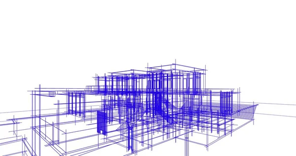 Haus Konzept Skizze Illustration — Stockfoto