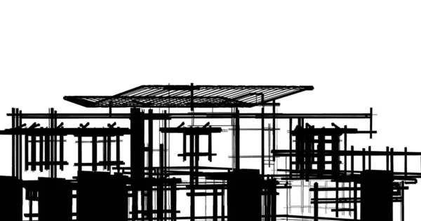 Эскиз Концепции Дома Иллюстрация — стоковое фото