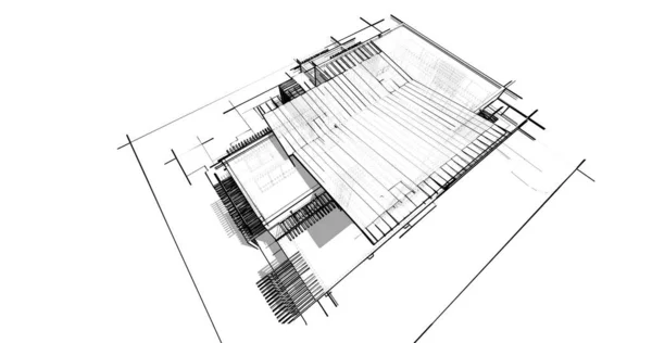 Эскиз Концепции Дома Иллюстрация — стоковое фото