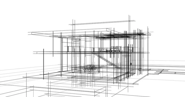 Эскиз Концепции Дома Иллюстрация — стоковое фото
