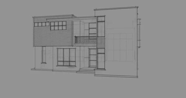 Эскиз Концепции Дома Иллюстрация — стоковое фото