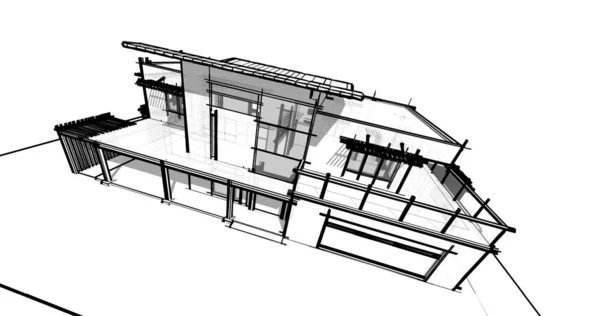 House Concept Sketch Illustration — Stock Photo, Image