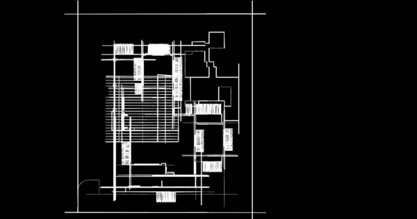 Conception Maison Croquis Illustration — Photo