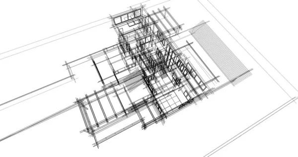 Desenho Conceito Casa Ilustração — Fotografia de Stock