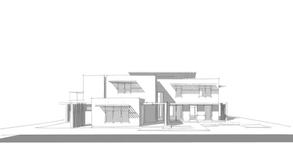 House Concept Sketch Illustration — Stock Photo, Image