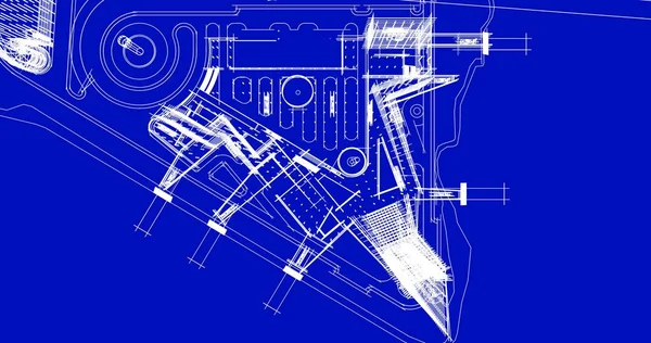 House Building Architectural Drawing Illustration — Stock Photo, Image