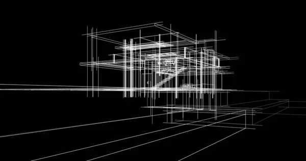 Эскиз Концепции Дома Иллюстрация — стоковое фото