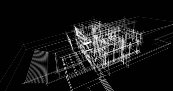 Эскиз Концепции Дома Иллюстрация — стоковое фото