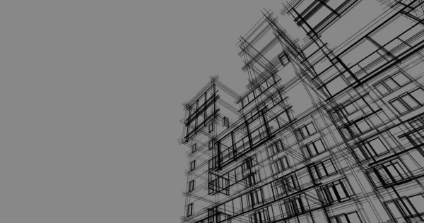 Architektur Hochbau Illustration — Stockfoto