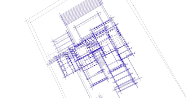 Haus Konzept Skizze Illustration — Stockfoto