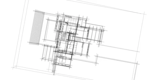 Concetto Casa Schizzo Illustrazione — Foto Stock