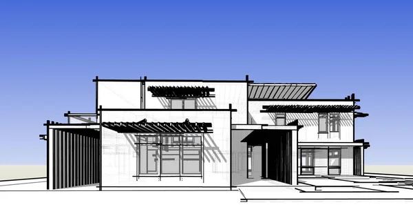 House Concept Sketch Illustration — Stock Photo, Image