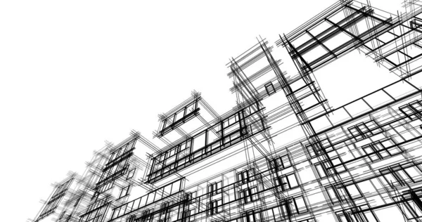 Illustration City Architecture Buildings — Stock Photo, Image