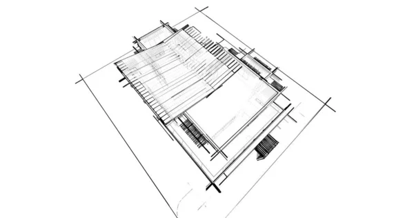 House Concept Sketch Illustration — Stock Photo, Image