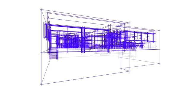 Desenho Conceito Casa Ilustração — Fotografia de Stock