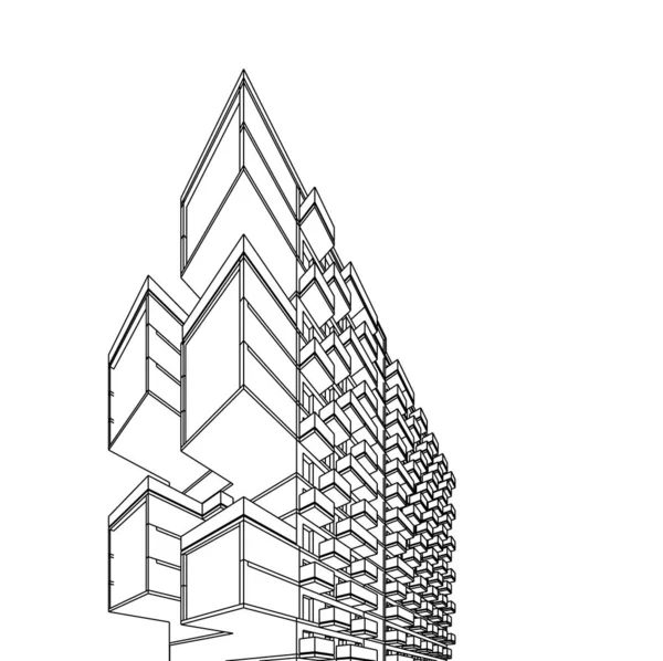 Архитектурное Здание Иллюстрация — стоковое фото