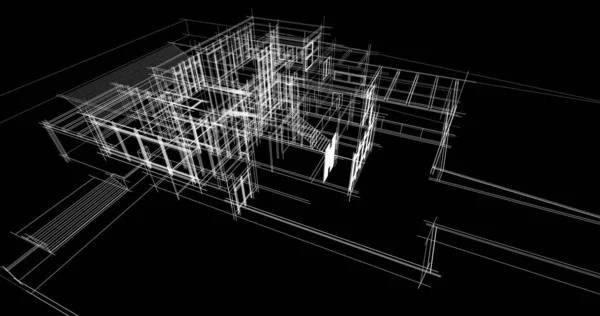Эскиз Концепции Дома Иллюстрация — стоковое фото