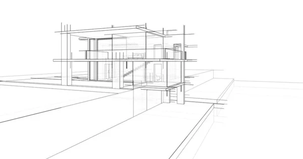 House Concept Sketch Illustration — Stock Photo, Image