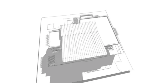 Ескіз Концепції Будинку Ілюстрація — стокове фото
