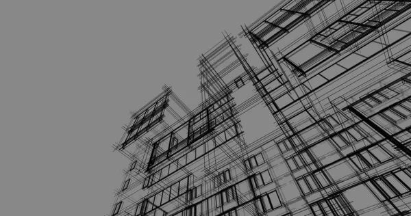 Architettura Edificio Costruzione Illustrazione — Foto Stock