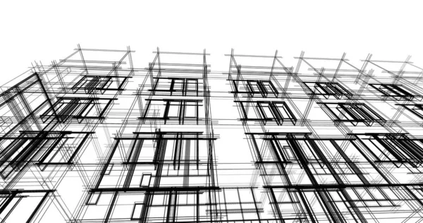 Illustration City Architecture Buildings — Stock Photo, Image