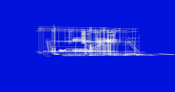 Эскиз Концепции Дома Иллюстрация — стоковое фото