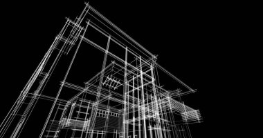 Ev kavramı kroki 3d çizim