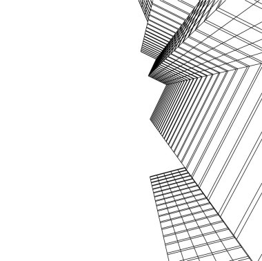 fütüristik şehir gökdelenler arka plan 