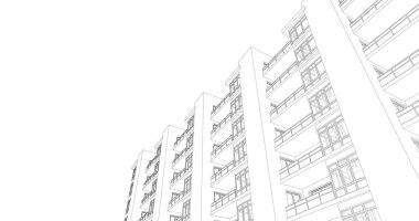 Ev kavramı kroki 3d çizim