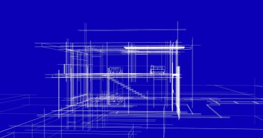 Ev kavramı kroki 3d çizim