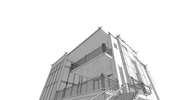 Ev kavramı kroki 3d çizim