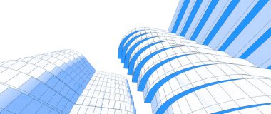 şehir mimarisi ve binalar 3D çizimi 