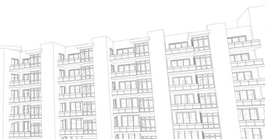 Ev kavramı kroki 3d çizim