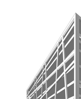 Binanın mimari 3d çizim çizim ev