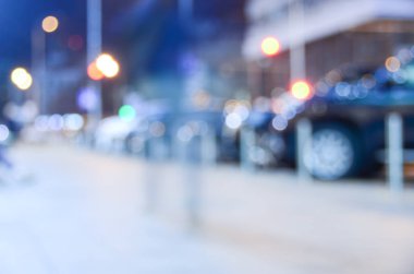 Şehir ışıklarının soyut bulanık görünümü