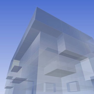 Binanın mimari 3d çizim çizim ev