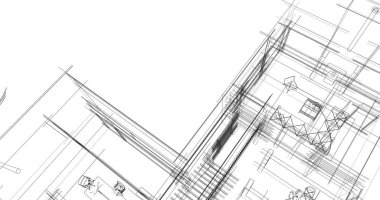 Şehir Mimarlık ve yapı 3D çizimi