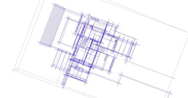 Ev kavramı kroki 3d çizim