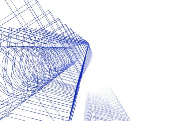 Şehir Mimarlık ve yapı 3D çizimi