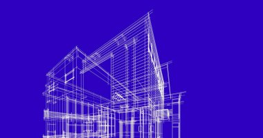 Ev kavramı kroki 3d çizim