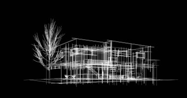 Şehir Mimarlık ve yapı 3D çizimi