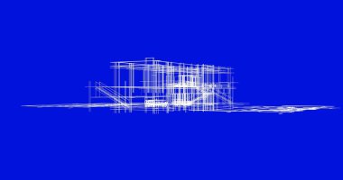 Ev kavramı kroki 3d çizim